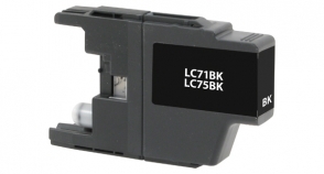 Compatible InkJet Brother LC75 Black High Yield - Page Yield 600 inkjet cartridge, remanufactured, compatible, printer, ink, lc71bk / lc75bk, brother mfc-j280w, mfc-j425w, mfc-j430w, mfc-j435w, mfc-j625w, mfc-j825dw, mfc-j835dw, mfc-j5910dw, mfc-j6510dw, mfc-j6710dw, mfc-j6910dw - inkjet cartridge, black, (high yield)