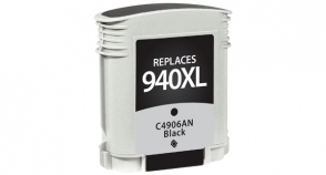 Compatible 940XL Black Chipped - Page Yield 2200 inkjet cartridge, remanufactured, compatible, printer, ink, c4906an  (#940xl), hp 940xl - officejet pro 8000, 8000 wireless, 8500, 8500 premier, 8500 wireless, 8500a, 8500a premium; officejet plus 8500a hy - black - chipped