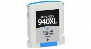 Compatible 940XL Cyan Chipped - Page Yield 1400 inkjet cartridge, remanufactured, compatible, printer, ink, c4903an / c4907an (#940xl), hp 940xl - officejet pro 8000, 8000 wireless, 8500, 8500 premier, 8500 wireless, 8500a, 8500a premium; officejet plus 8500a hy - cyan - chipped