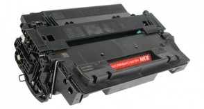Compatible P3015 MICR - Page Yield 6000 laser toner cartridge, remanufactured, compatible, monochrome laser printer, black, ce255a-m / 02-81600-001, hp lj p3010, p3015, p3016 series; enterprise 500 m525 - std yield - micr (cores are limited)
