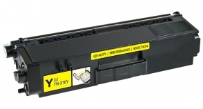 Compatible Brother TN310 Toner Yellow - Page Yield 1500 laser toner cartridge, remanufactured, compatible, color laser printer, tn310y, brother hl-4150cdn, hl-4570cdw, hl-4570cdwt; mfc-9460cdn, mfc-9560cdw, mfc-9970cdw - yellow