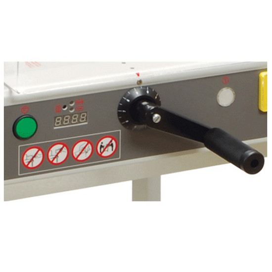 Formax Cut-True 22S Electric Paper Cutter - Spindle-guided back gauge and LED digital readout provide accurate cutting