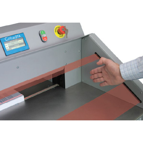  Formax Cut-True 29A Electric Guillotine Paper Cutter - Infrared Safety Curtain shuts down operation if the beam is interrupted