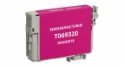 Compatible EPSON 69 INK Magenta - Page Yield 350 inkjet cartridge, remanufactured, compatible, printer, ink, t069320, epson stylus c120; epson all-in-one cx5000, cx6000, cx7000f,cx7400, cx7450, cx8400, cx9400fax, nx100, nx115, nx200, nx215, nx300, nx305, nx400, nx415, nx510, nx515; workforce all-in-one 30, 40, 310, 500, 600, 610, 1100 - magenta