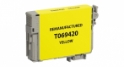 Compatible EPSON 69 INK Yellow - Page Yield 350 inkjet cartridge, remanufactured, compatible, printer, ink, t069420, epson stylus c120; epson all-in-one cx5000, cx6000, cx7000f,cx7400, cx7450, cx8400, cx9400fax, nx100, nx115, nx200, nx215, nx300, nx305, nx400, nx415, nx510, nx515; workforce all-in-one 30, 40, 310, 500, 600, 610, 1100 - yellow
