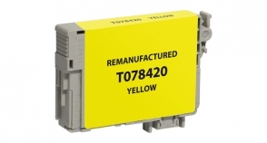 Compatible EPSON 78 INK Yellow - Page Yield 430 inkjet cartridge, remanufactured, compatible, printer, ink, t078420, epson stylus r260, r280, r380, rx580, rx595, rx680 - yellow