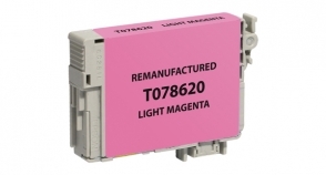 Compatible EPSON 78 Light Magenta - Page Yield 430 inkjet cartridge, remanufactured, compatible, printer, ink, t078620, epson r260, r280, r380, rx580, rx595, rx680 - light magenta