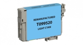 Compatible EPSON 99 Light Cyan - Page Yield 450 inkjet cartridge, remanufactured, compatible, printer, ink, t099520, epson artisan aio  700, 710, 725, 730, 800, 810, 835, 837 - light cyan