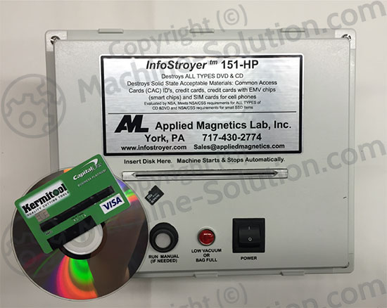 Infostroyer 151HP NSA Approved Optical Media and SSD Destruction Device