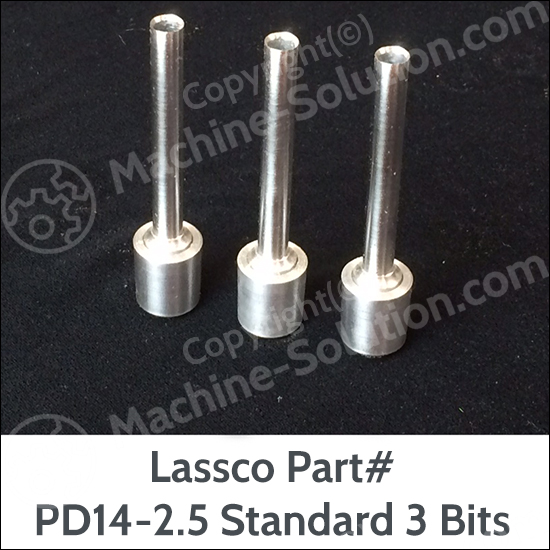 Lassco PD14-2.5 Standard 1/4in Package of 3 Drill Bits (2.5in Drilling Capacity) Lassco PD14-2.5 Standard 1/4in Package of 3 Drill Bits (2.5in Drilling Capacity) 