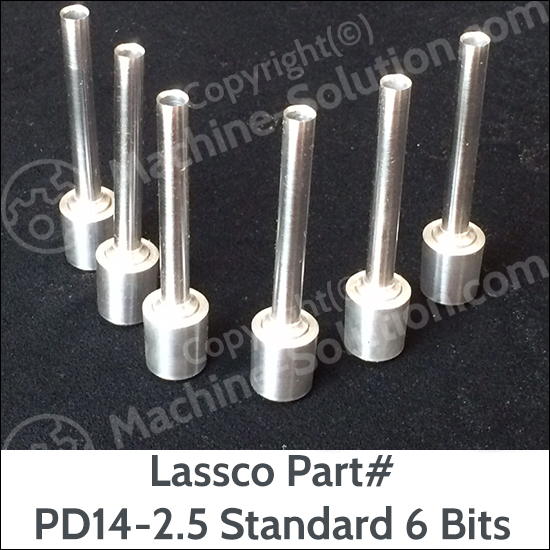 Lassco PD14-2.5 Standard 1/4in Package of 6 Drill Bits (2.5in Drilling Capacity) Lassco PD14-2.5 Standard 1/4in Package of 6 Drill Bits (2.5in Drilling Capacity) 