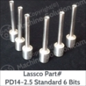 Lassco PD14-2.5 Standard 1/4in Package of 6 Drill Bits (2.5in Drilling Capacity) Lassco PD14-2.5 Standard 1/4in Package of 6 Drill Bits (2.5in Drilling Capacity) 