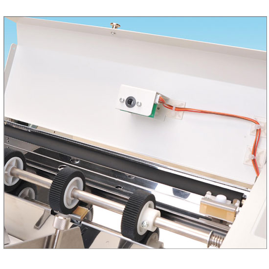 The double feed detection sensor prevents mis-folded papers being contaminated to outputs