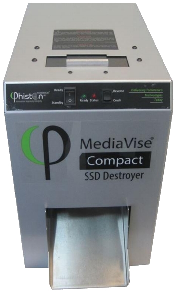 Phiston Technologies MediaVise MV02CS1 Compact with Chute SSD Destroyer 