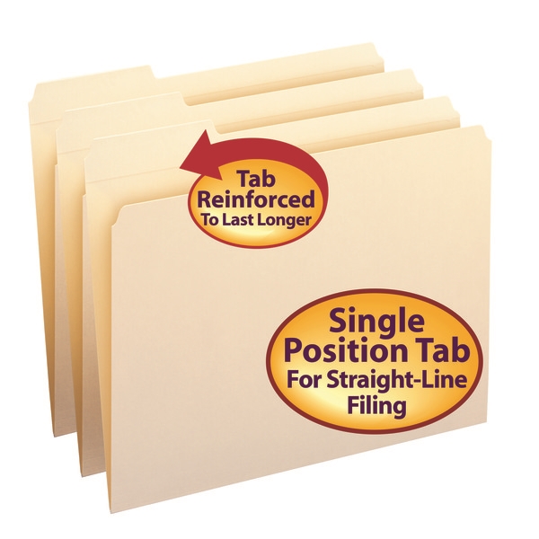 Smead 10335 Manila Folders with Reinforced Tab (Bundle: 5 BX) Report Cover