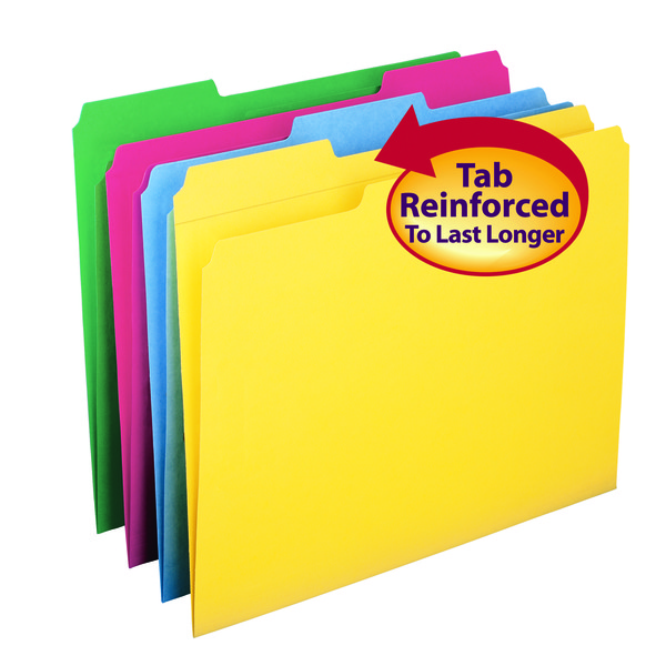Smead 11641 Colored Folders with Reinforced Tab (Bundle: 12 PK) Hanging Folders