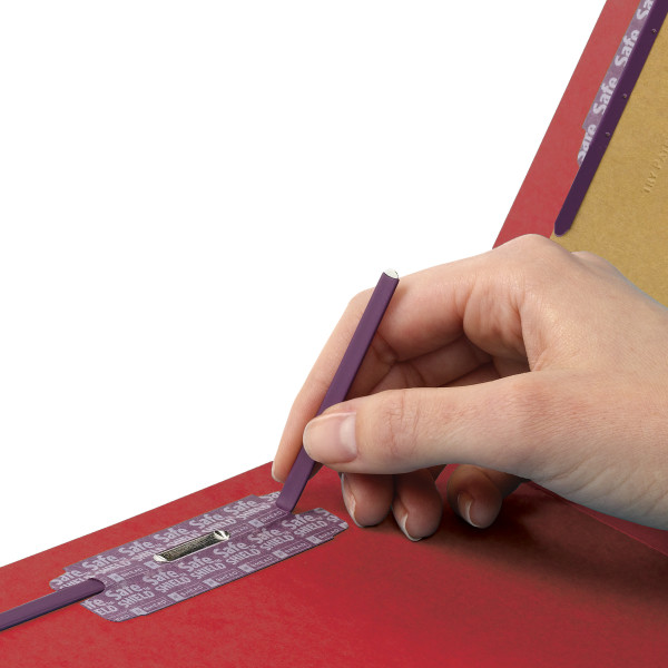 Smead 14082 Pressboard Classification Folders with Pocket-Style Dividers and SafeSHIELD Coated Fastener Technology Classification Folders