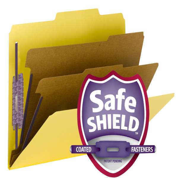 Smead 14203 PressGuard Classification Folders with SafeSHIELD Coated Fastener Technology Classification Folders