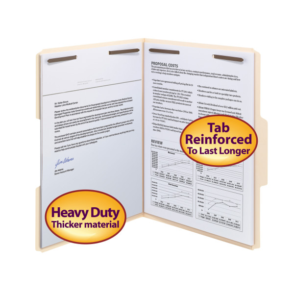 Smead 14600 Heavy-Duty Manila Fastener Folders File Labels