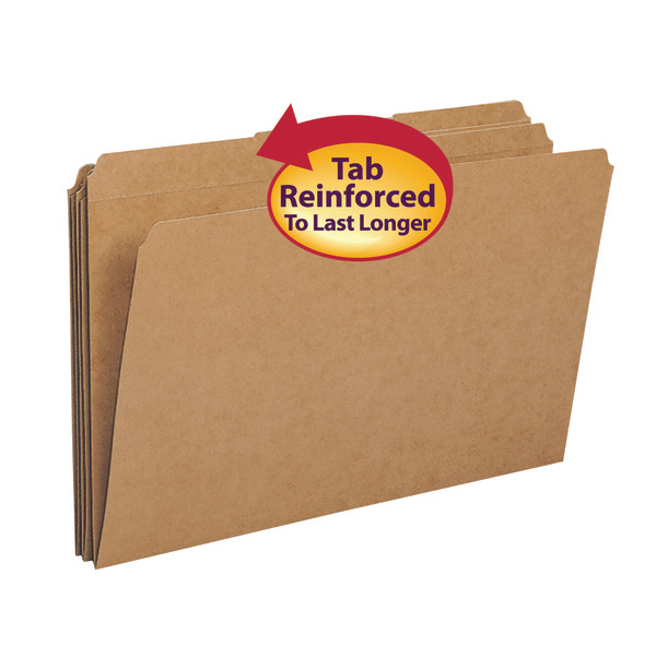 Smead 15734 Kraft Folders with Reinforced Tab (Bundle: 5 BX) Hanging Folders