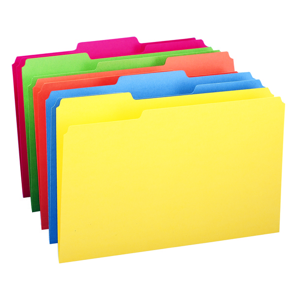 Smead 16943 Colored Folders (Bundle: 5 BX) File Pocket