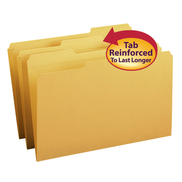 Smead 17234 Colored Folders with Reinforced Tab File Labels