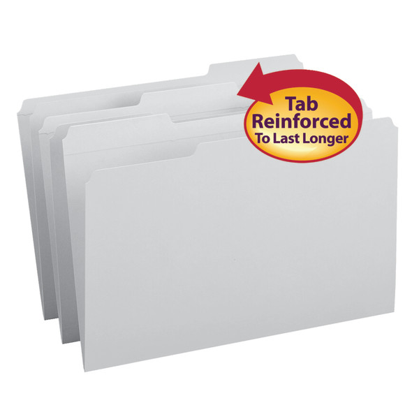 Smead 17334 Colored Folders with Reinforced Tab File Labels