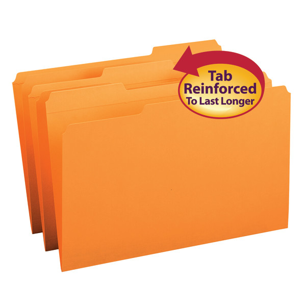 Smead 17534 Colored Folders with Reinforced Tab File Labels