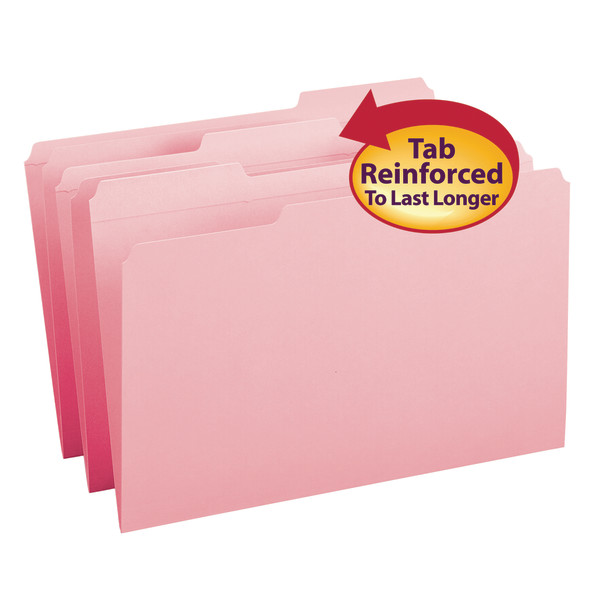 Smead 17634 Colored Folders with Reinforced Tab File Labels