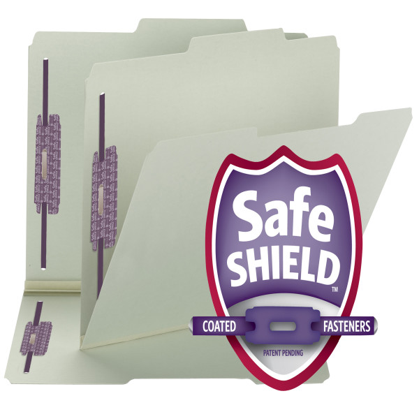 Smead 19980 Pressboard Fastener Folders with SafeSHIELD Coated Fastener Technology File Folders