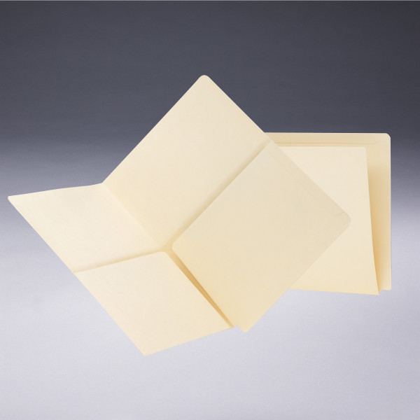 Smead 24117 End Tab Manila Pocket Folders with Shelf-Master Reinforced Tab Classification Folders