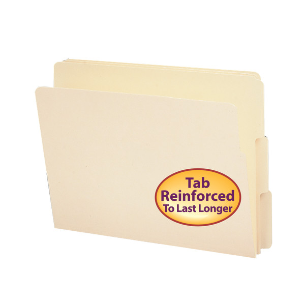 Smead 24134 End Tab Manila Folders with Shelf-Master Reinforced Tab Classification Folders