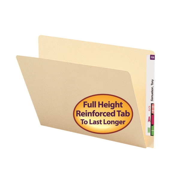 Smead 24250 End Tab Manila Folders with Extended Tab File Labels
