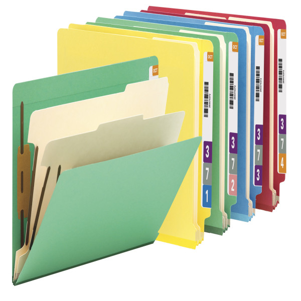 Smead 26836 End Tab Manila and Colored Classification Folders (Bundle: 5 BX) Hanging Folders