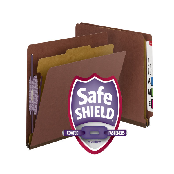 Smead 26855 End Tab Classification Folders with SafeSHIELD Coated Fastener Technology (Bundle: 5 BX) Hanging Folders
