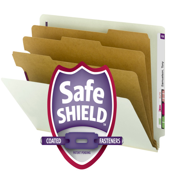 Smead 29820 End Tab Classification Folders with SafeSHIELD Coated Fastener Technology (Bundle: 5 BX) Hanging Folders