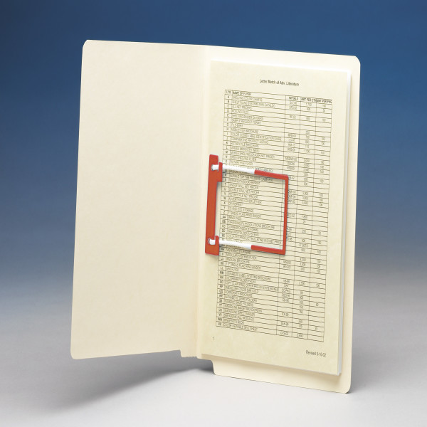 Smead 34112 End Tab U-Clip Fastener Folder with Shelf-Master Reinforced Tab Classification Folders