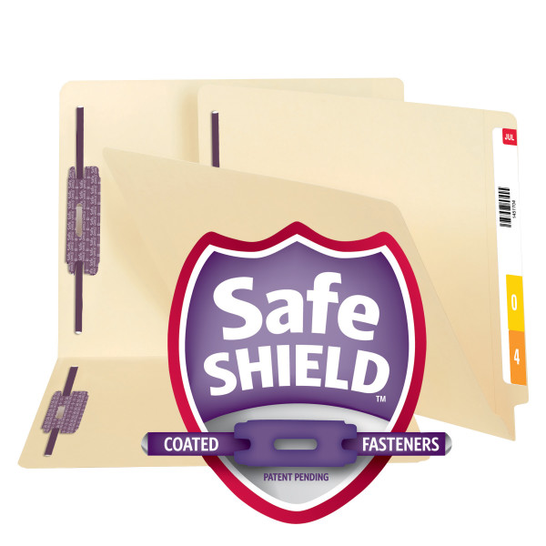 Smead 34117 End Tab Fastener Folders with SafeSHIELD Coated Fastener Technology Classification Folders