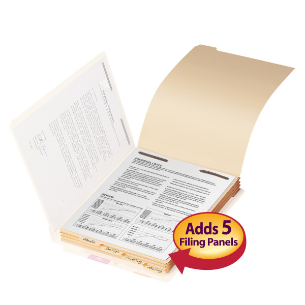 Smead 35600 Folder Dividers with Fastener Classification Folders