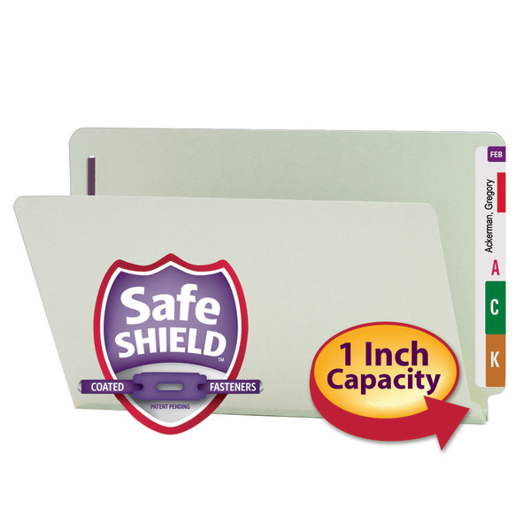Smead 37705 End Tab Pressboard Fastener Folders with SafeSHIELD Coated Fastener Technology (Bundle: 5 BX) Report Cover
