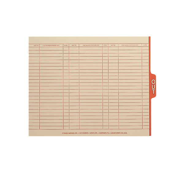 Smead 63910 End Tab Manila Out Guides with Printed Form Classification Folders