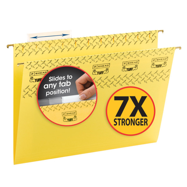 Smead 64044 TUFF Hanging Folders with Easy Slide Tab File Guides