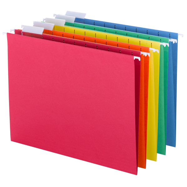 Smead 64059 Colored Hanging Folders with Tabs File Labels