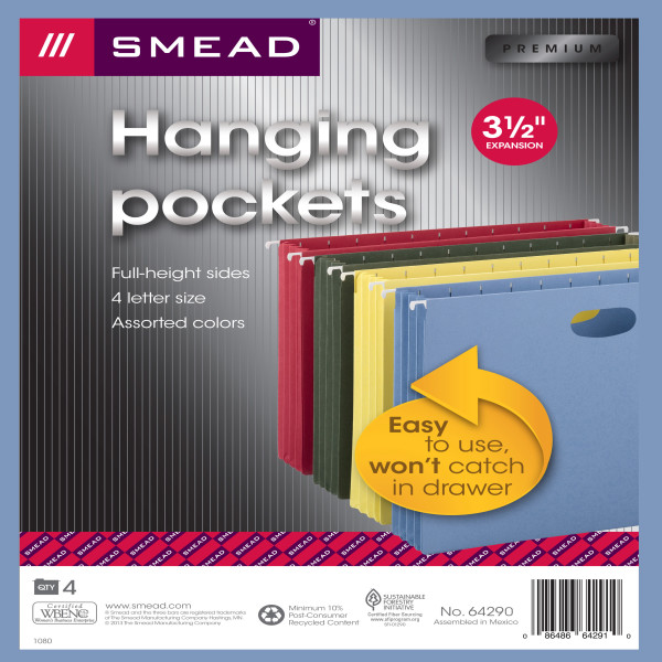 Smead 64290 Hanging Pockets (Bundle: 12 PK) File Labels