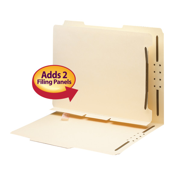 Smead 68025 Self-Adhesive Folder Dividers with Twin Prong Fastener (Bundle: 12 PK) File Labels