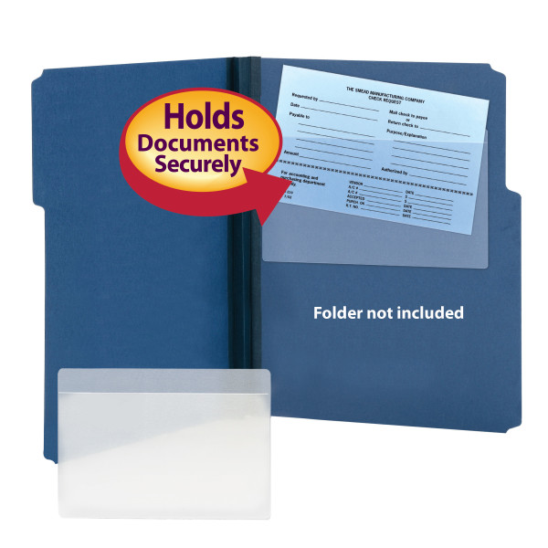 Smead 68185 Self-Adhesive Poly Pockets Classification Folders