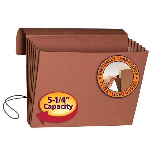 Smead 71186 Extra Wide Expanding Wallets with Elastic Cord File Folders