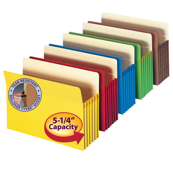Smead 73836 Colored File Pockets (Bundle: 5 PK) File Labels