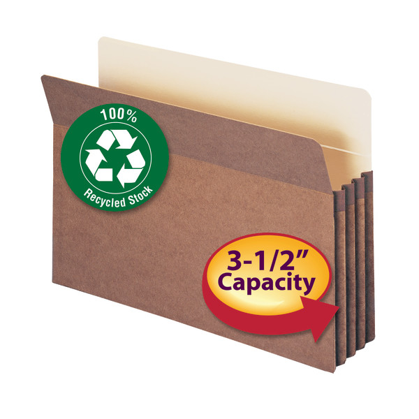 Smead 74205 100% Recycled Pockets Fastener Folders