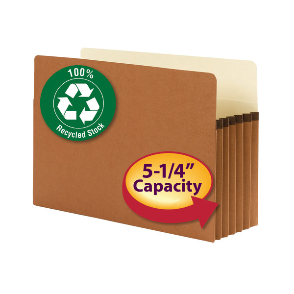 Smead 74206 100% Recycled Pockets Fastener Folders